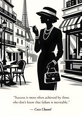 Parisian Woman with Eiffel Tower