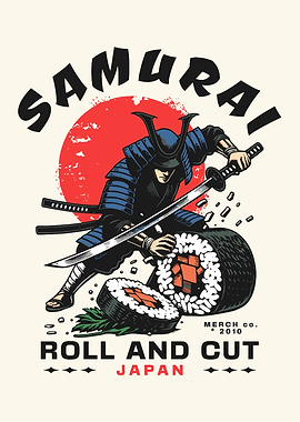 Samurai Cutting Sushi