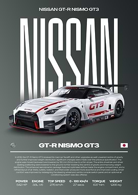 Nissan GT-R Nismo GT3 Car Poster