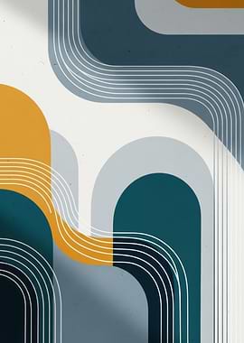 Retro Abstract Geometric Pattern