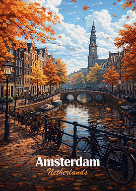 Amsterdam Canal in Autumn
