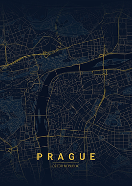 Prague City Map Poster