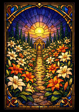Stained Glass Garden Path