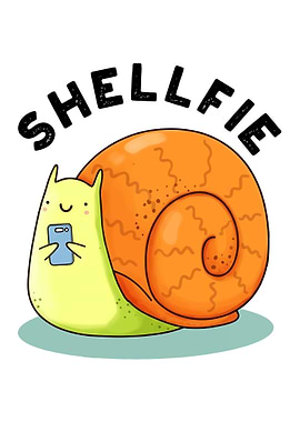 Cute Snail Taking a Selfie