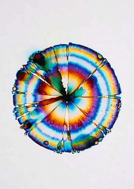 Abstract Rainbow Crystal Formation