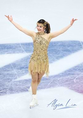 Alysa Liu Skater in Gold Sequin Dress