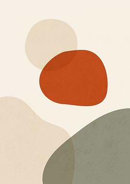 Modern Organic Abstract in Warm Earth Tones