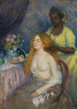 Woman Getting Hair Done