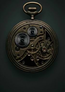 Pocket Watch Mechanism Close-up