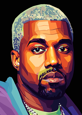 Kanye West Pop Art Portrait