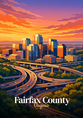 Fairfax County Virginia Cityscape