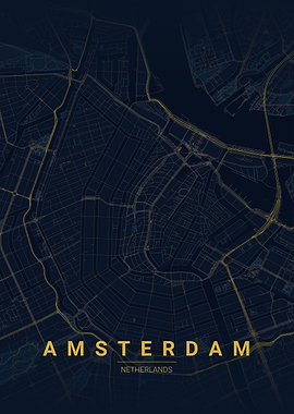 Amsterdam Map Poster