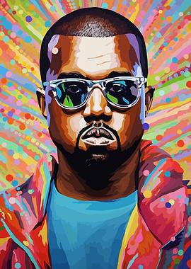 Kanye West Pop Art Portrait