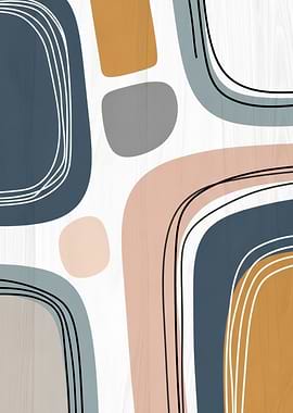 Abstract Mid-Century Modern Shapes