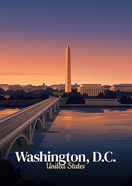 Washington D.C. Skyline at Sunset