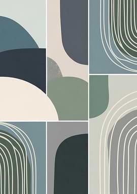 Abstract Mid-Century Modern Shapes