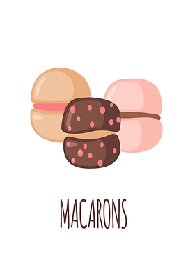 Baby Macarons Illustration