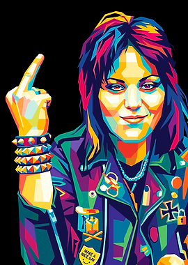 Joan Jett Giving Middle Finger