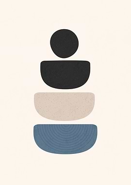 Zen Abstract Geometric Composition