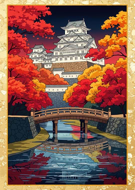 Japanese Castle in Autumn