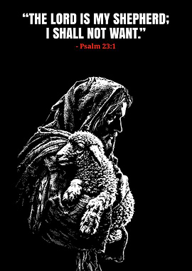 Shepherd Holding a Lamb