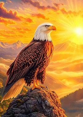 Majestic Eagle at Sunrise