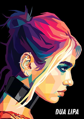 Dua Lipa Pop Art Portrait