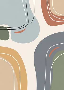 Abstract Mid-Century Modern Shapes