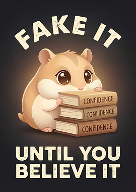 Cute Hamster with Confidence Books