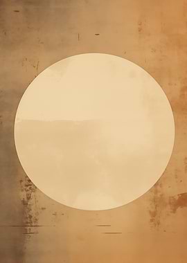 Japandi terracotta circle