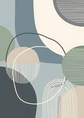 Abstract Mid-Century Modern Shapes