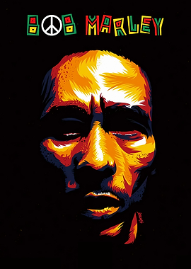 Bob Marley Pop Art Portrait