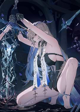 Anime girl with sword