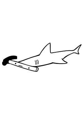 Hammerhead Shark with Hammer