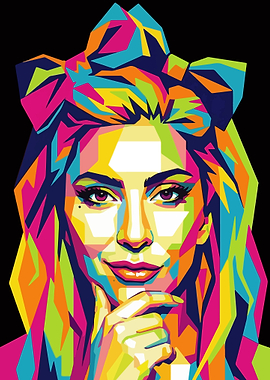 Colorful Pop Art Portrait lady gaga