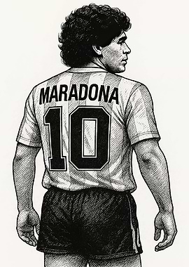 Diego Maradona Back View