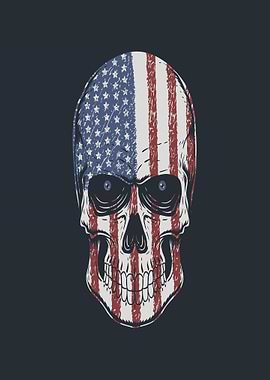 American Flag Skull