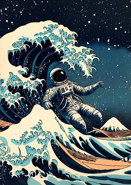 Astronaut in a Cosmic Wave