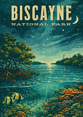 Biscayne National Park Vintage Poster
