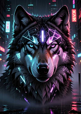 Wolf in Neon City