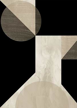 Abstract Geometric Shapes with Textured Background