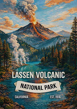 Lassen Volcanic National Park Poster
