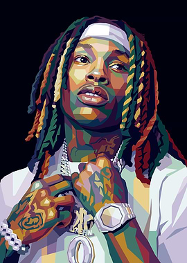 King Von Pop Art Portrait