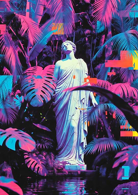 Statue in Tropical Jungle