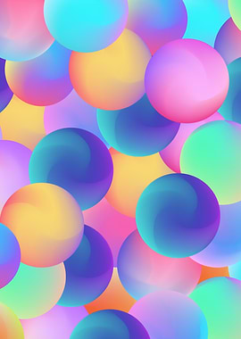 Abstract Gradient Spheres Background