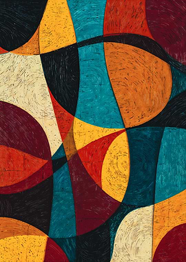 Colorful Abstract Geometric Shapes Art