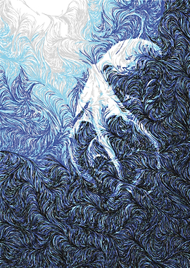 Octopus below the sea abstract