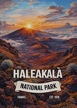 Haleakala National Park Vintage Poster