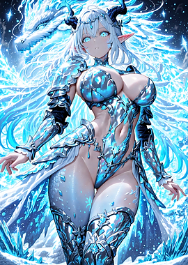 Ice Dragon Elf Warrior