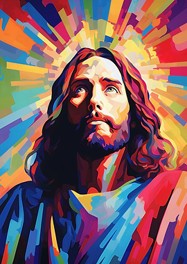 Vibrant Portrait of Jesus Christ